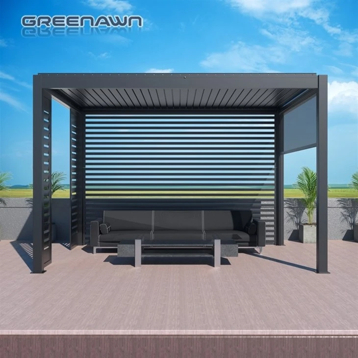 Aluminium Slatted Pergola With Sides