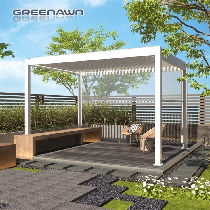 Aluminium Slatted Pergola With Sides